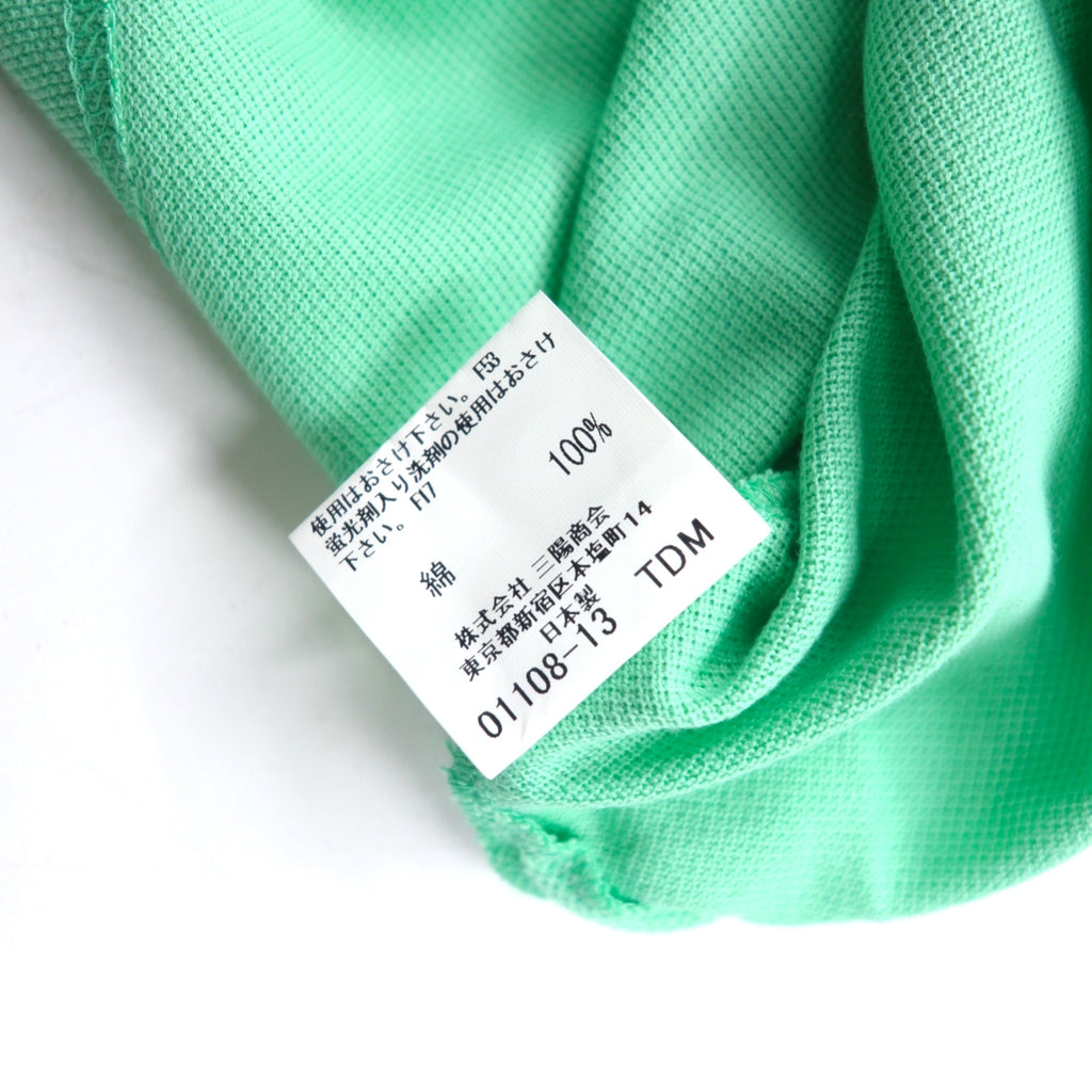 BURBERRY LONDON Pique Polo Shirt L Green Cotton Pocket Made in Japan Unused