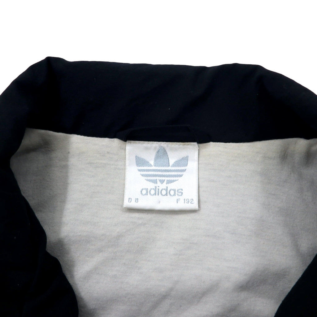 Adidas 90s Track Jacket Jersey L Black Polyester Trefoil Logo Silver Tag