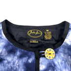 90s Julia Kim Design Embroidered Patchwork Jacket M Blue All-over Pattern Cotton Rayon Retro