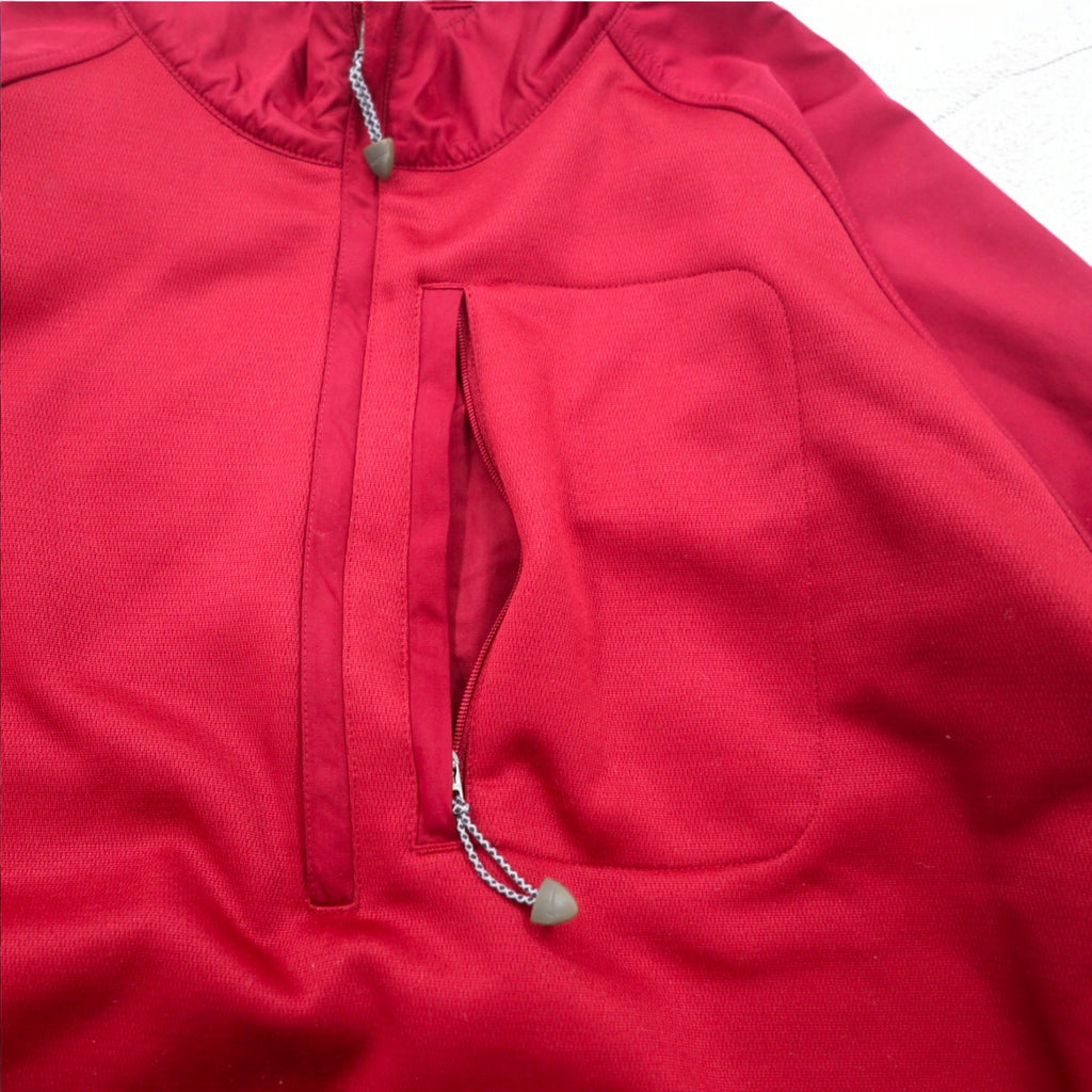 NIKE GOLF ハーフジップ トラックジャケット ジャージ L レッド フリースライナー THERMA FIT スウォッシュロゴ