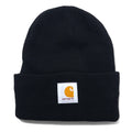日本然リトテ-古着オンライン-carhartt カナダ製 ニット帽 ビーニー ONE ブラック アクリル MADISON LOGO CAP-carhartt Canada Made Knit Hat Beanie ONE Black Acrylic MADISON LOGO CAP