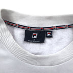 FILA Oversized Logo Print Sweatshirt S White Navy Cotton Fleece Lining