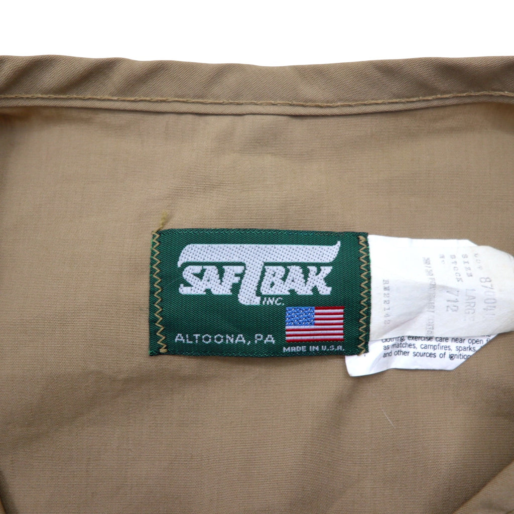 Made in USA 90s SAFTBAK Fishing Vest Hunting Vest L Beige IDEAL Zip