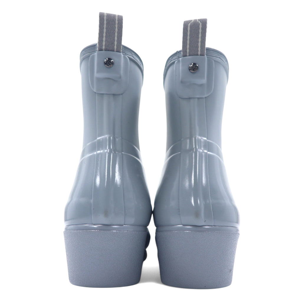 HUNTER Refined Low Heel Biker Gloss Duo REF LOW HEEL BIKER GLOSS DUO Rubber Boots Rain Boots 25cm Gray WFS2037DUO