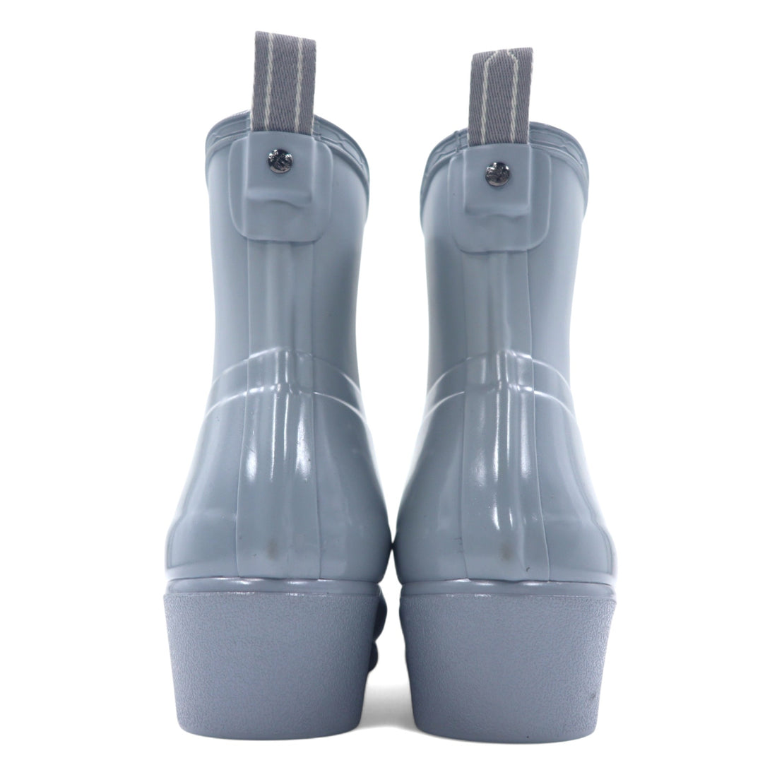 HUNTER Refined Low Heel Biker Gloss Duo REF LOW HEEL BIKER GLOSS DUO Rubber Boots Rain Boots 25cm Gray WFS2037DUO