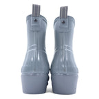 HUNTER Refined Low Heel Biker Gloss Duo REF LOW HEEL BIKER GLOSS DUO Rubber Boots Rain Boots 25cm Gray WFS2037DUO