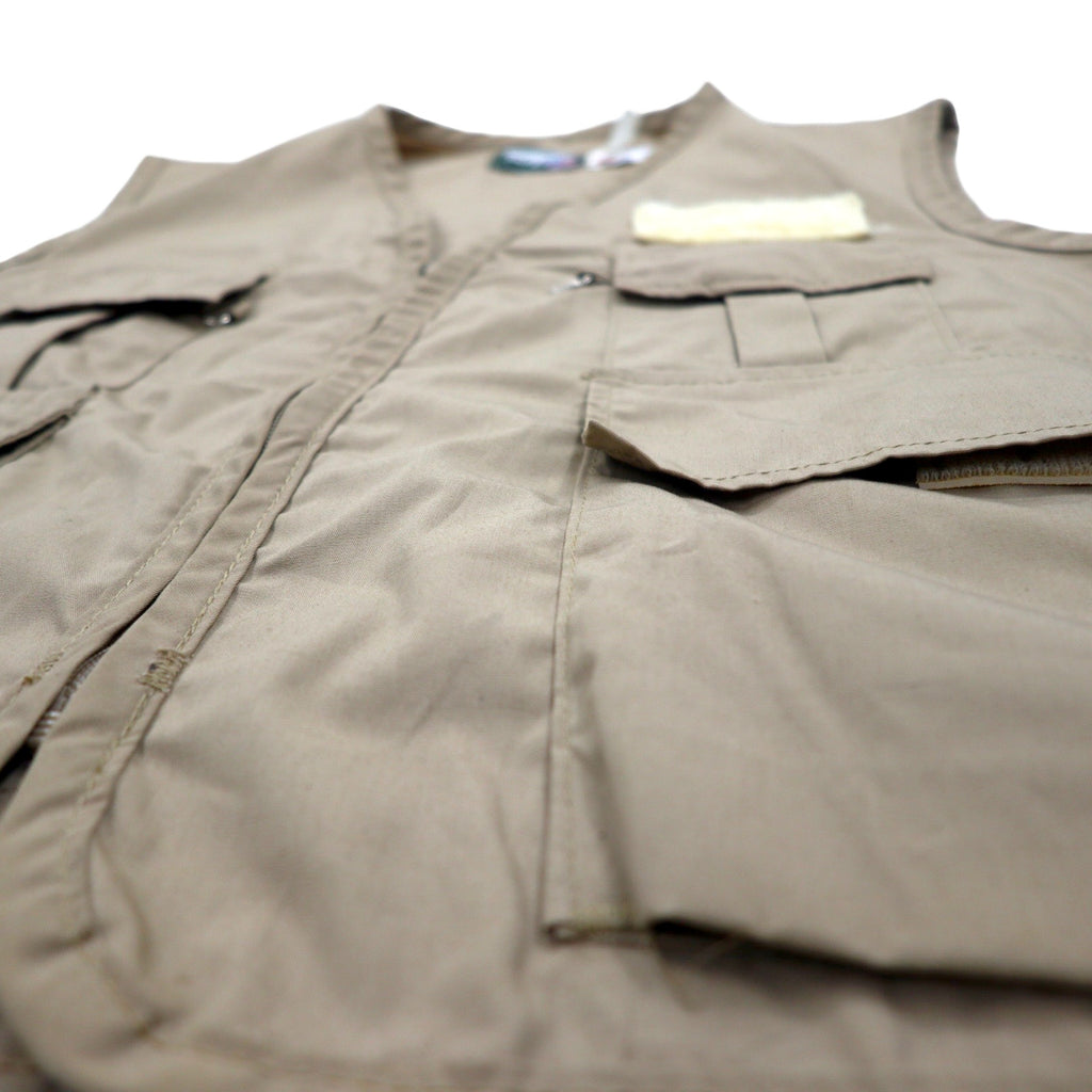 Made in USA 90s SAFTBAK Fishing Vest Hunting Vest L Beige IDEAL Zip