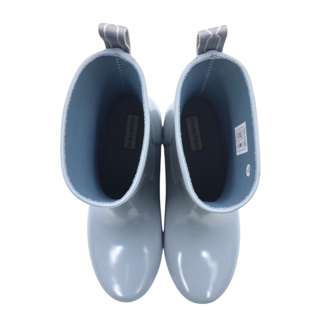 HUNTER Refined Low Heel Biker Gloss Duo REF LOW HEEL BIKER GLOSS DUO Rubber Boots Rain Boots 25cm Gray WFS2037DUO