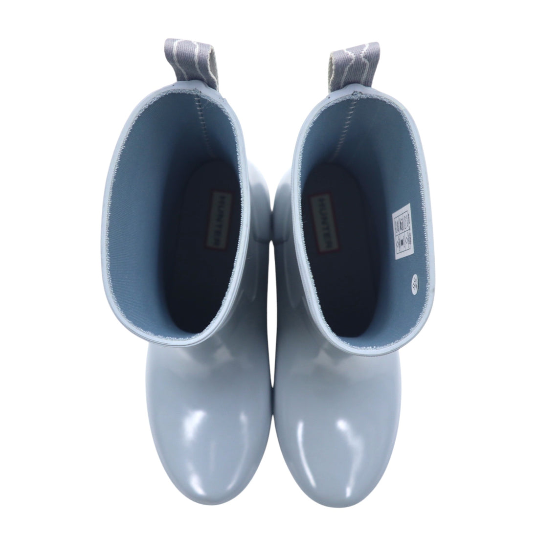 HUNTER Refined Low Heel Biker Gloss Duo REF LOW HEEL BIKER GLOSS DUO Rubber Boots Rain Boots 25cm Gray WFS2037DUO