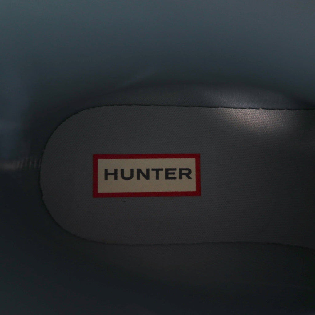 HUNTER Refined Low Heel Biker Gloss Duo REF LOW HEEL BIKER GLOSS DUO Rubber Boots Rain Boots 25cm Gray WFS2037DUO
