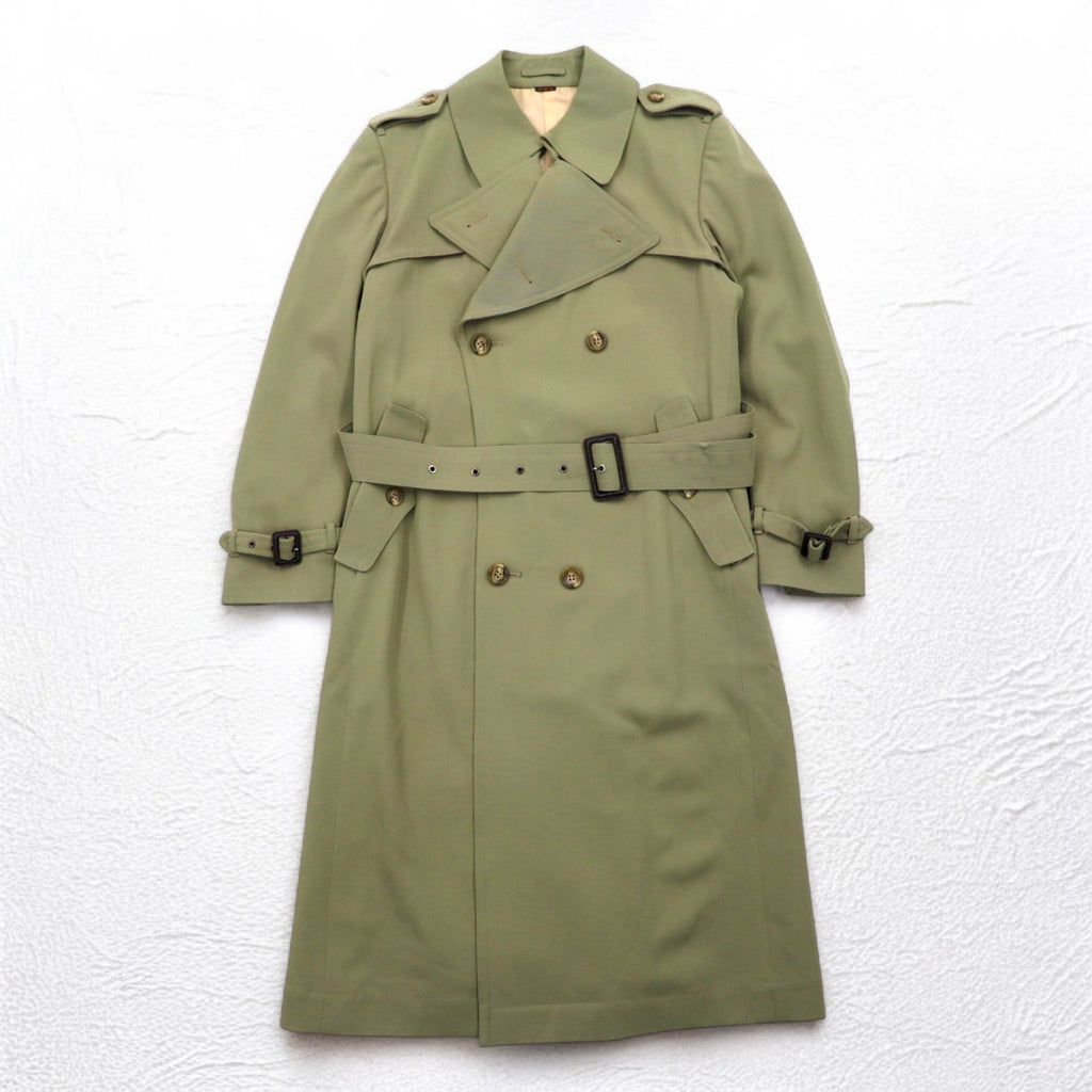 Vintage 80s Japan Made Trench Coat SANYO ( BLUE FLAG ) 80年代 ダブルブレスト トレンチコート M ベルト付き 日本製