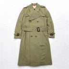 Vintage 80s Japan Made Trench Coat SANYO ( BLUE FLAG ) 80年代 ダブルブレスト トレンチコート M ベルト付き 日本製