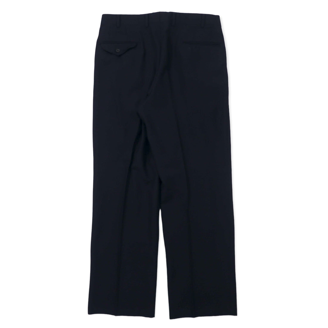 BURBERRY 2-tuck slacks pants 88 Navy wool gabardine Made in Japan