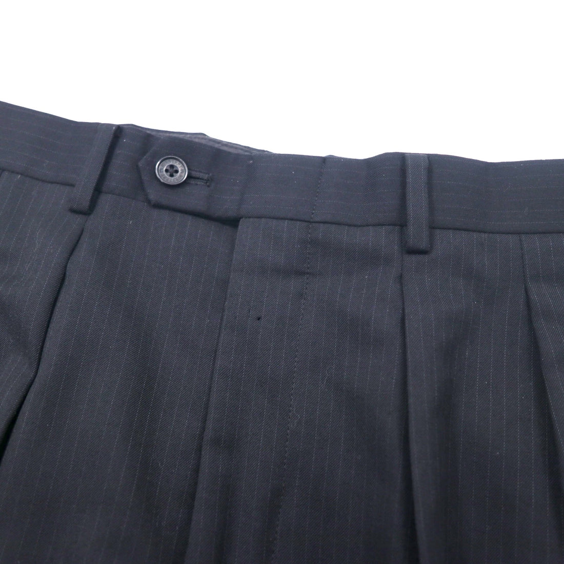 BURBERRY BLACK LABEL 3B スーツ セットアップ 42R ブラック ストライプ ウール SUPER 100's 羊毛 日本製