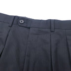 BURBERRY BLACK LABEL 3B スーツ セットアップ 42R ブラック ストライプ ウール SUPER 100's 羊毛 日本製