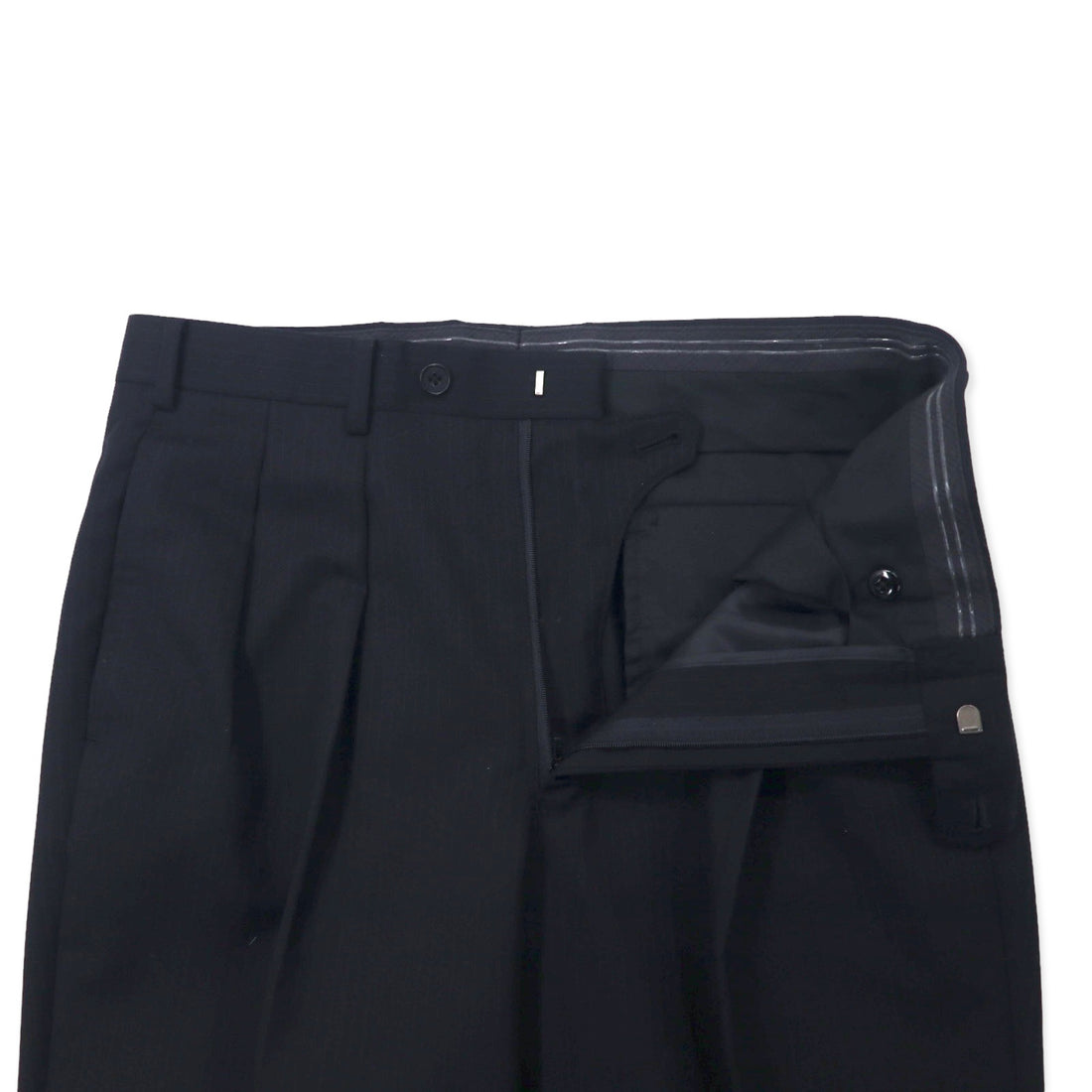 BURBERRY BLACK LABEL 3B スーツ セットアップ 42R ブラック ストライプ ウール SUPER 100's 羊毛 日本製
