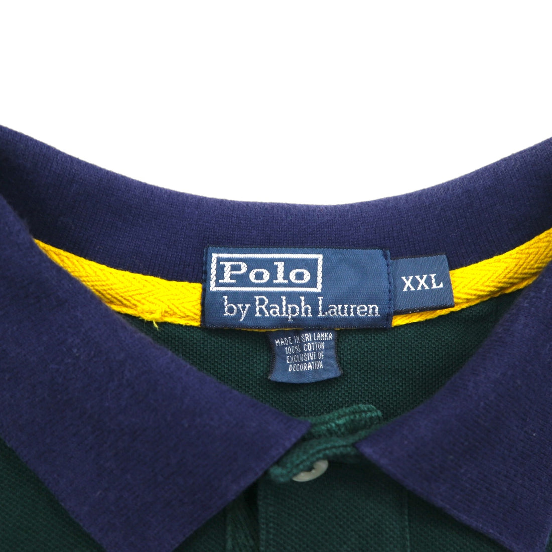 Polo by Ralph Lauren 90s Big Pony Embroidered Polo Shirt, 2XL, Green, Cotton, Pique