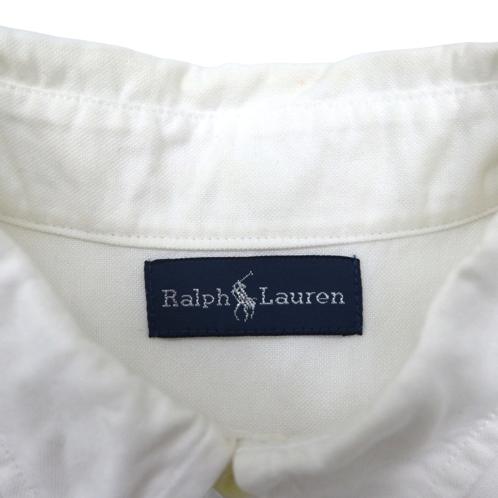Ralph Lauren 90s Big Pony Oxford Button-Down Shirt, Size M, White Cotton, Numbered