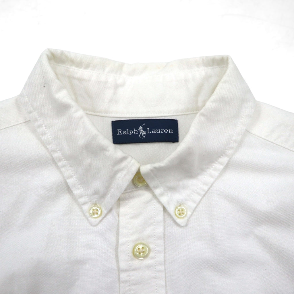 Ralph Lauren 90s Big Pony Oxford Button-Down Shirt, Size M, White Cotton, Numbered
