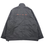 NIKE 90s Thermolite padded nylon jacket, XL, grey, nylon, embroidered Swoosh logo, black tag, drawcord