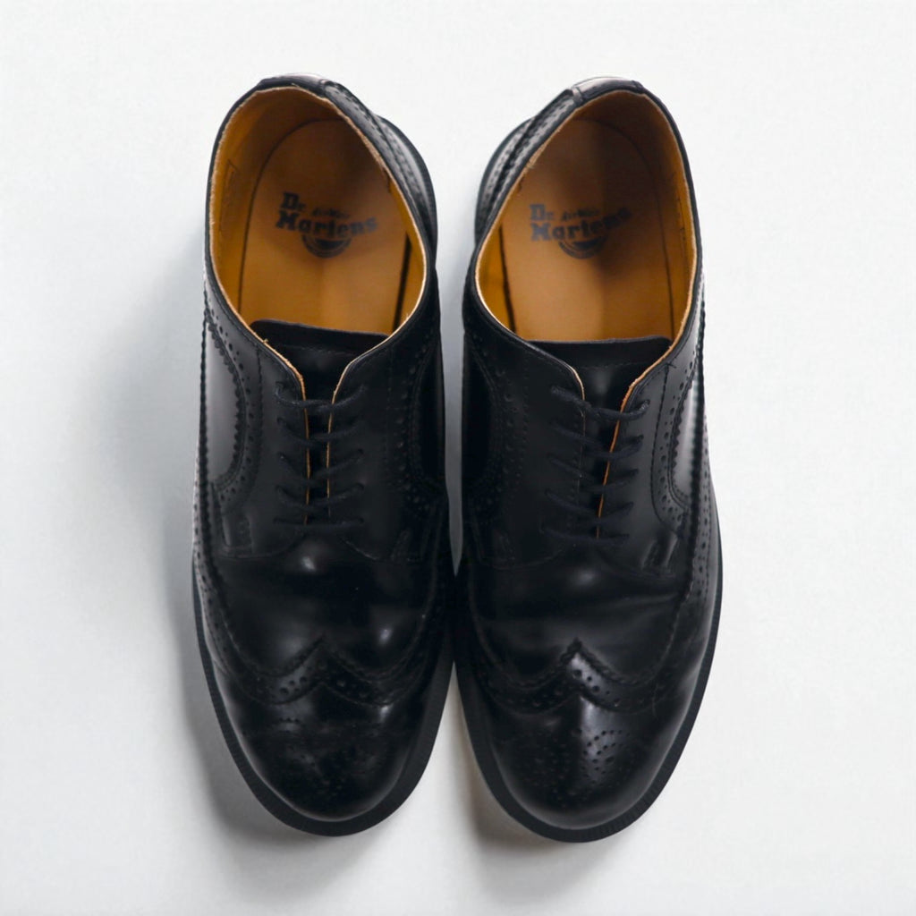 Dr. Martens Wingtip Full Brogue Dress Shoes 27cm Black Leather 3989