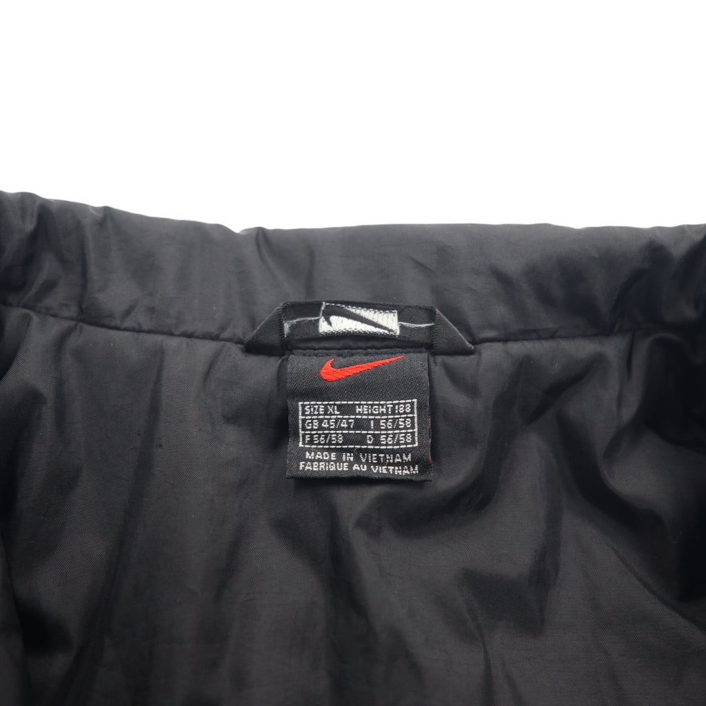 NIKE 90s Thermolite padded nylon jacket, XL, grey, nylon, embroidered Swoosh logo, black tag, drawcord