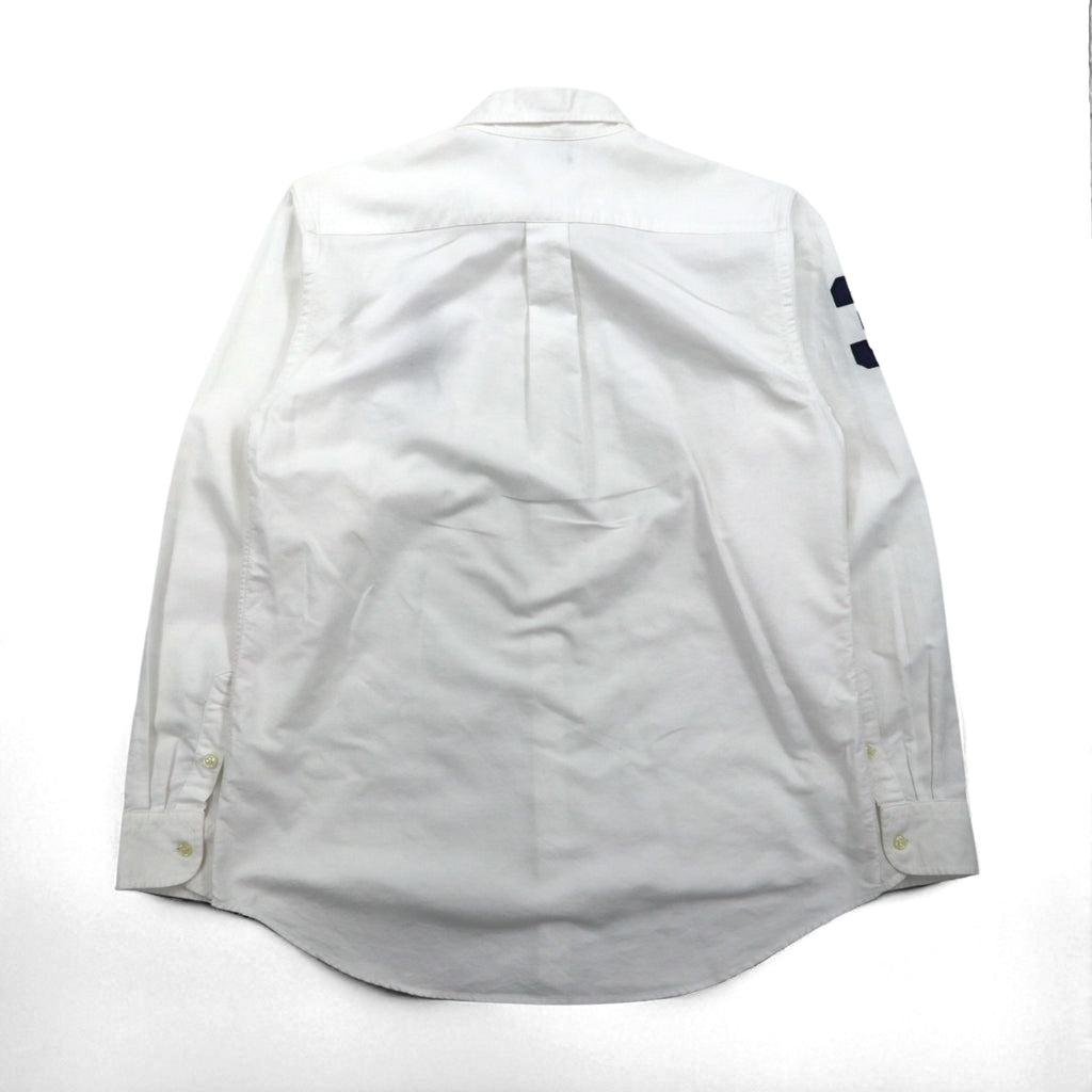 Ralph Lauren 90s Big Pony Oxford Button-Down Shirt, Size M, White Cotton, Numbered