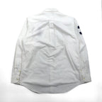 Ralph Lauren 90s Big Pony Oxford Button-Down Shirt, Size M, White Cotton, Numbered