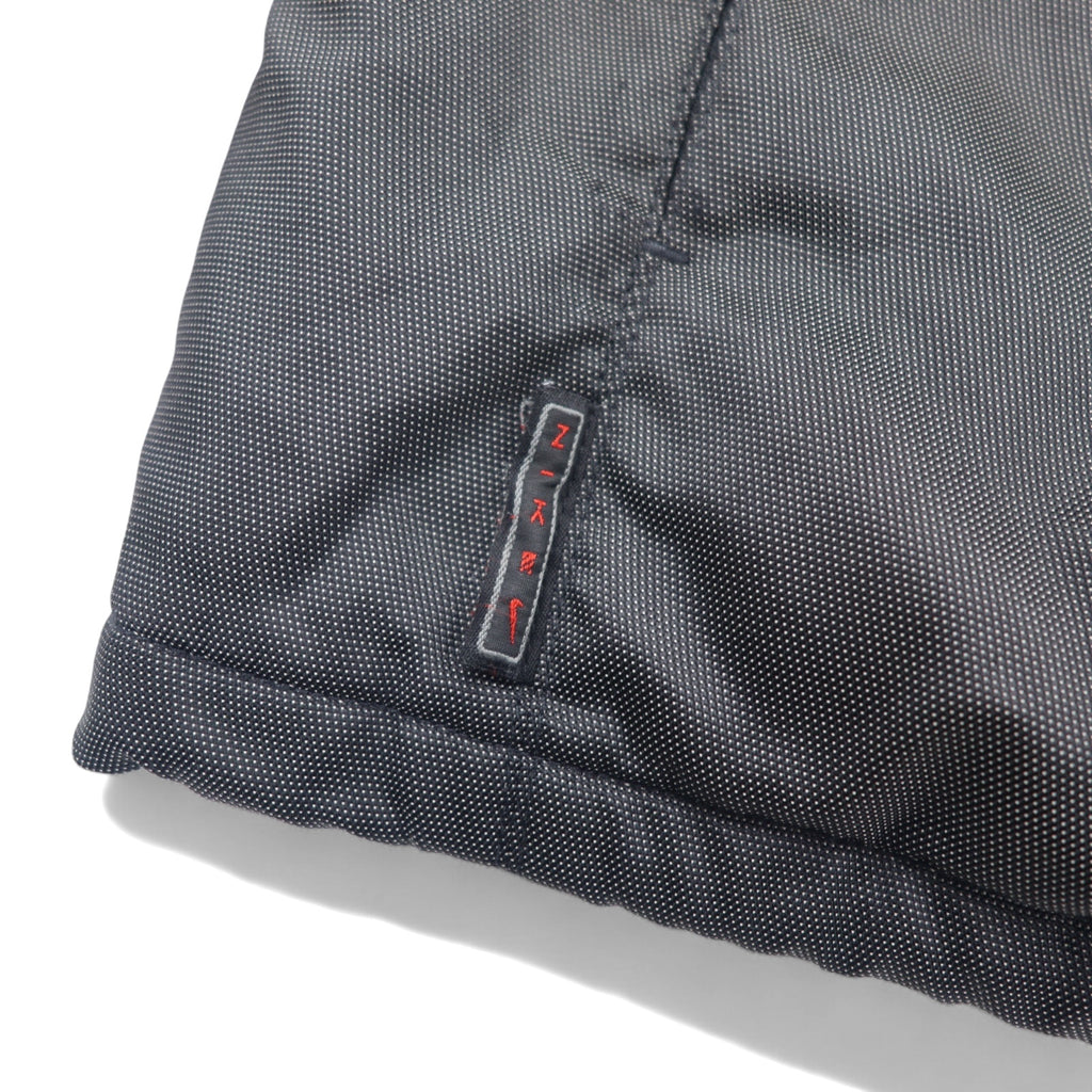 NIKE 90s Thermolite padded nylon jacket, XL, grey, nylon, embroidered Swoosh logo, black tag, drawcord