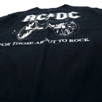 AC/DC Band T-Shirt L Black Cotton FOR THOSE ABOUT TO ROCK Made in El Salvador