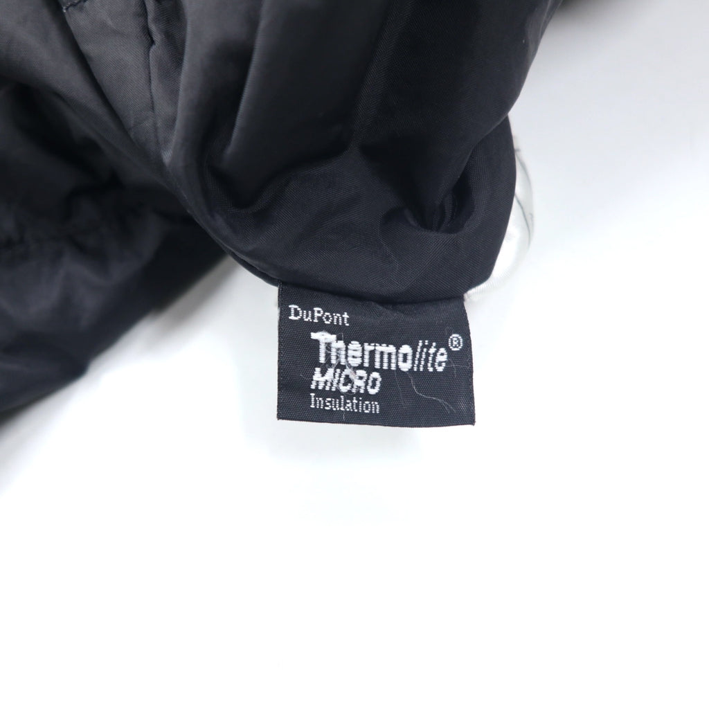 NIKE 90s Thermolite padded nylon jacket, XL, grey, nylon, embroidered Swoosh logo, black tag, drawcord