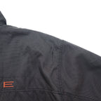 NIKE 90s Thermolite padded nylon jacket, XL, grey, nylon, embroidered Swoosh logo, black tag, drawcord