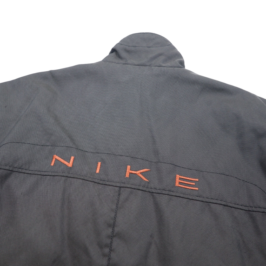 NIKE 90s Thermolite padded nylon jacket, XL, grey, nylon, embroidered Swoosh logo, black tag, drawcord