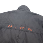 NIKE 90s Thermolite padded nylon jacket, XL, grey, nylon, embroidered Swoosh logo, black tag, drawcord