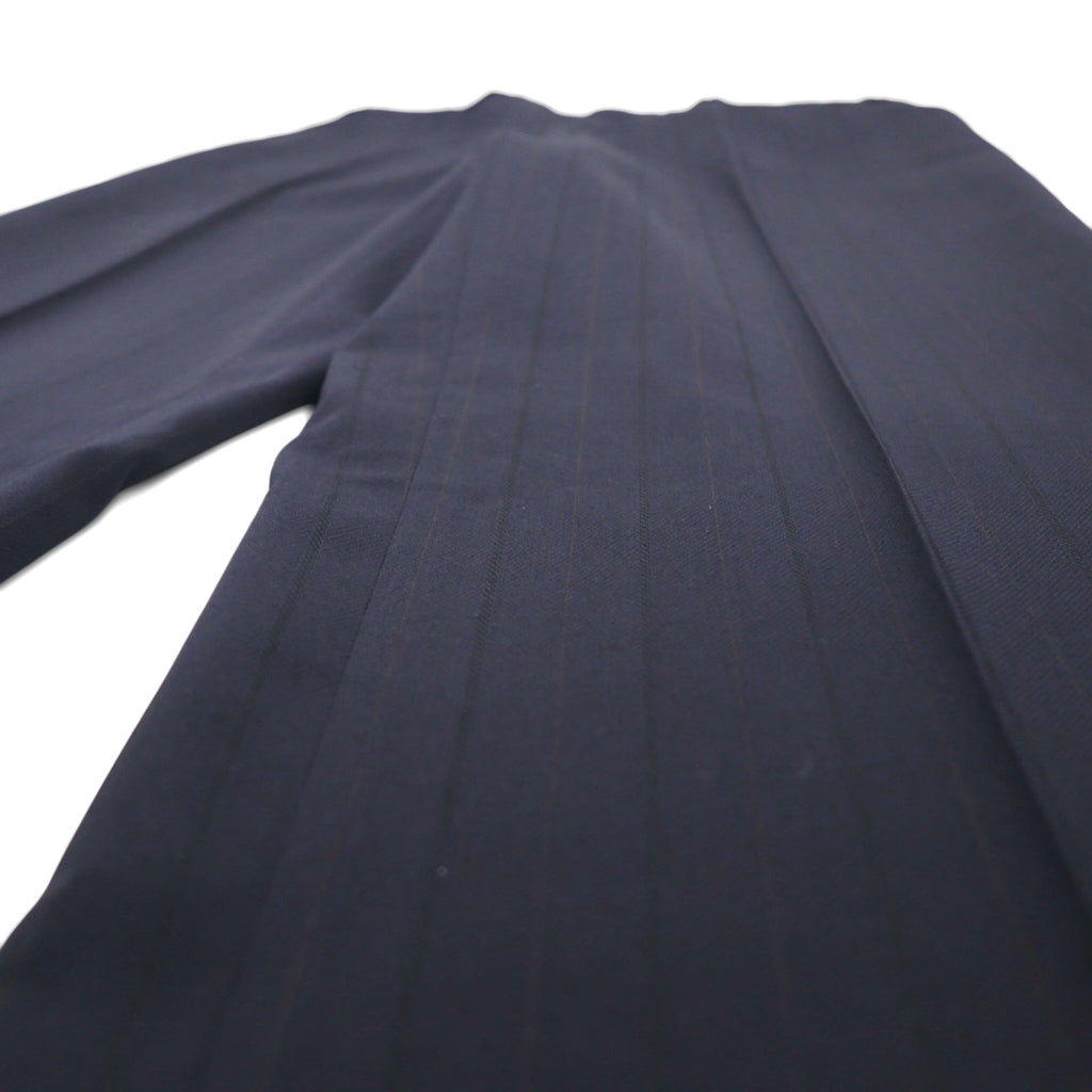 BURBERRY 90s PRESTIGE COLLECTION Made in Japan Peak Lapel Double-Breasted Suit, Size M, Navy Wool