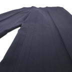 BURBERRY 90s PRESTIGE COLLECTION Made in Japan Peak Lapel Double-Breasted Suit, Size M, Navy Wool