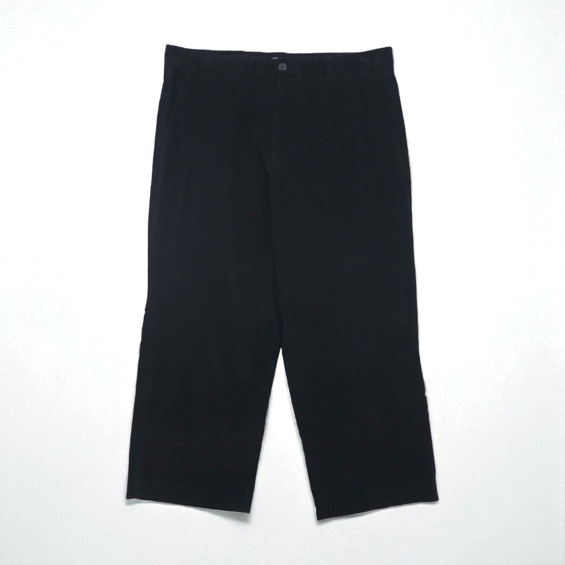 DOCKERS (Levi's) 2000s Wide Corduroy Chino Pants, Size L, Black, Classic Fit, Cotton