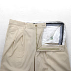 Crocodile ドライタッチ タック チノパンツ L ベージュ コットン 1605-08620