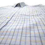 TOMMY HILFIGER 90s Big Size Button Down Shirt L Blue Windowpane Check