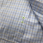 TOMMY HILFIGER 90s Big Size Button Down Shirt L Blue Windowpane Check