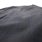 Brooks Brothers Golden Fleece Hand Tailored 2-Pleated Wide Slacks Pants, Large, Grey, Check, Wool
