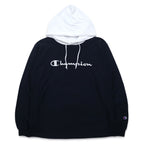 Champion Reverse Weave Long Sleeve Hooded Parka Shirt Long TM Navy C3-P408
