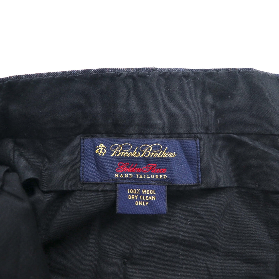 Brooks Brothers Golden Fleece Hand Tailored 2-Pleated Wide Slacks Pants, Large, Grey, Check, Wool