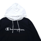 Champion Reverse Weave Long Sleeve Hooded Parka Shirt Long TM Navy C3-P408