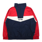 CONVERSE Half-Zip High-Neck Nylon Jacket, Medium, Navy, Tricolor