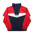 CONVERSE Half-Zip High-Neck Nylon Jacket, Medium, Navy, Tricolor