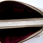COACH Signature Camera Bag Shoulder Bag White PVC Leather B2032-640