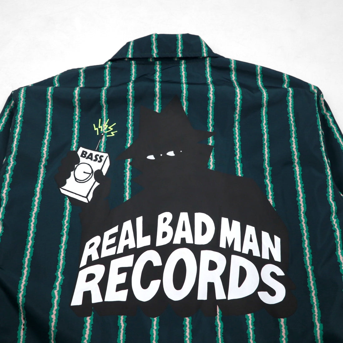 REAL BAD MAN Coach Jacket, XL, Striped, RBM RECORDS, Unused, UNION TOKYO
