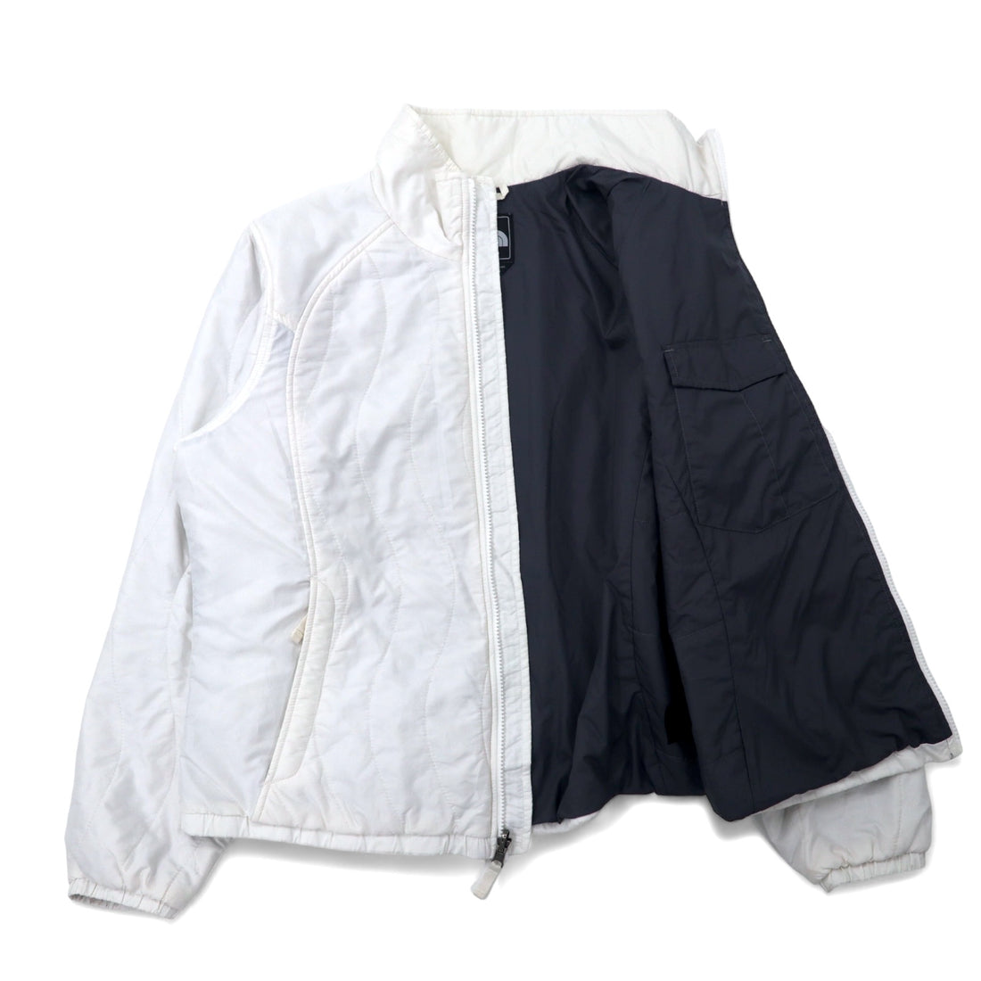 THE NORTH FACE Insulated Quilted Jacket XL White Nylon Padding One Point Logo Embroidery