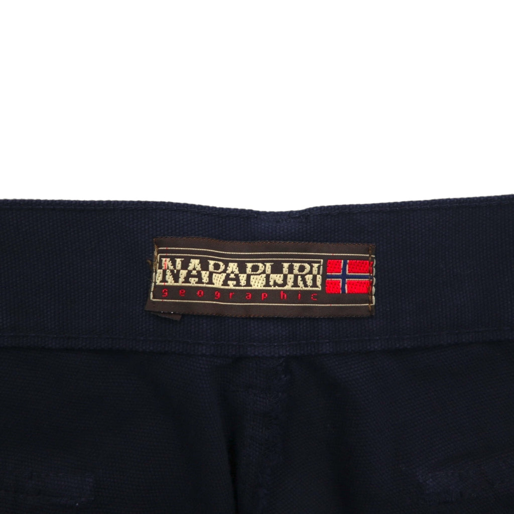 NAPAPIJRI イタリア製 ユーティリティ カーゴパンツ XL ネイビー コットン フラップポケット